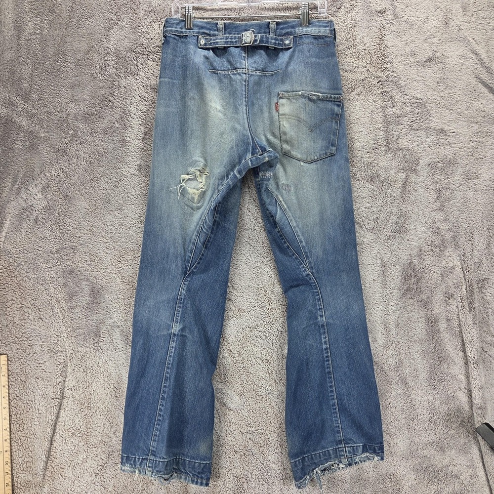 Vintage Levis Engineered Jeans Mens 30x34 Blue Twisted One Pocket Buckle Back